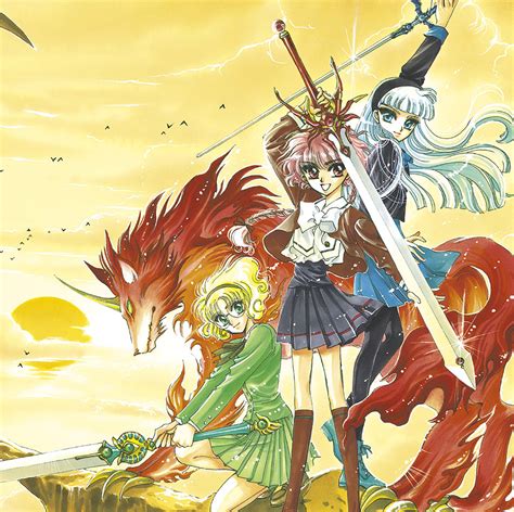 The battles and action sequences in Magic Knight Rayearth comic